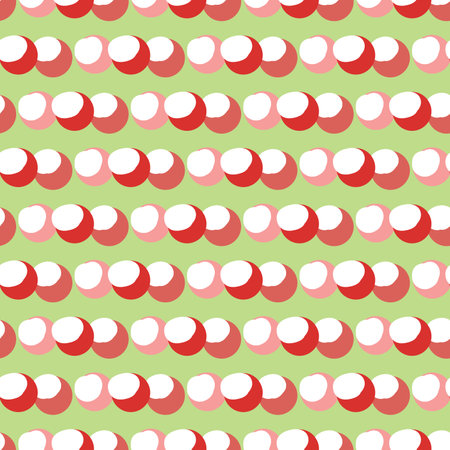 Vector seamless texture background pattern. Hand drawn, green, red, pink and white colors.のイラスト素材
