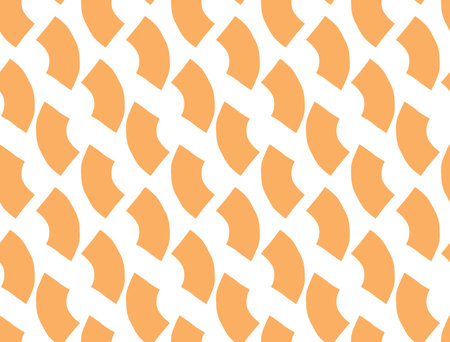 Vector texture background, seamless pattern. Hand drawn, orange and white colors.のイラスト素材