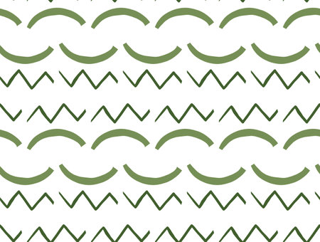 Vector texture background, seamless pattern. Hand drawn, green and white colors.のイラスト素材