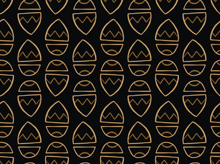 Vector texture background, seamless pattern. Hand drawn, black and brown colors.のイラスト素材