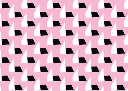 Vector texture background, seamless pattern. Hand drawn, pink, white and black colors.のイラスト素材