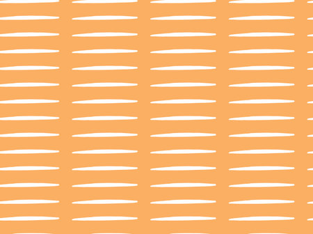 Vector texture background, seamless pattern. Hand drawn, orange and white colors.
