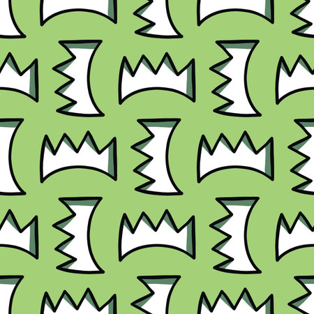 Vector seamless texture background pattern. Hand drawn, green, black and white colors.のイラスト素材