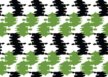 Vector texture background, seamless pattern. Hand drawn, green, black and white colors.