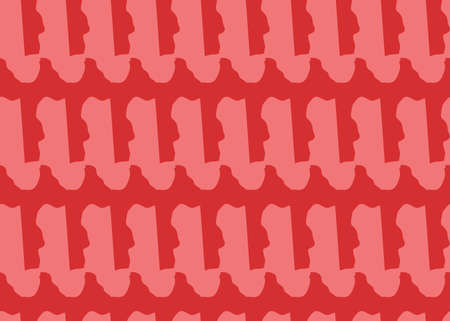 Vector texture background, seamless pattern. Hand drawn and red colors.