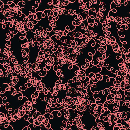 Vector seamless texture background pattern. Hand drawn, red and black colors.