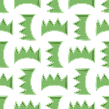 Vector seamless texture background pattern. Hand drawn, green and white colors.のイラスト素材