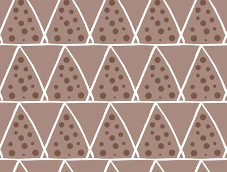 Vector texture background, seamless pattern. Hand drawn, brown and white colors.