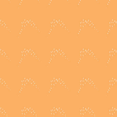 Vector seamless texture background pattern. Hand drawn, orange and white colors.