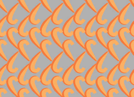 Vector texture background, seamless pattern. Hand drawn, orange and grey colors.のイラスト素材