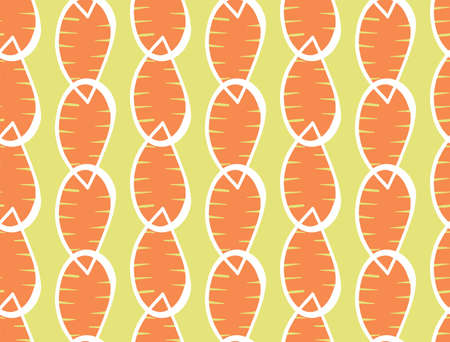 Vector texture background, seamless pattern. Hand drawn, orange, yellow and white colors.