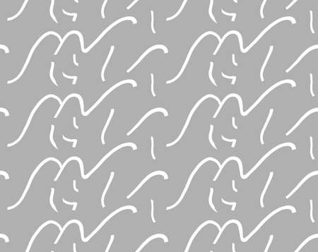 Vector texture background, seamless pattern. Hand drawn, grey and white colors.のイラスト素材