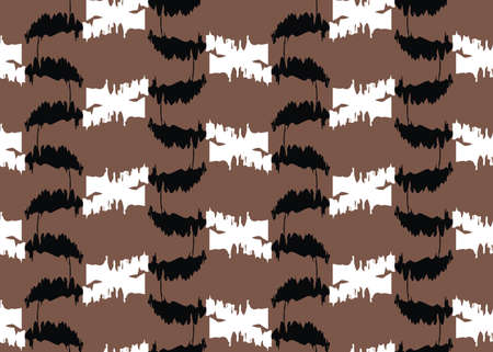 Vector texture background, seamless pattern. Hand drawn, brown, black and white colors.
