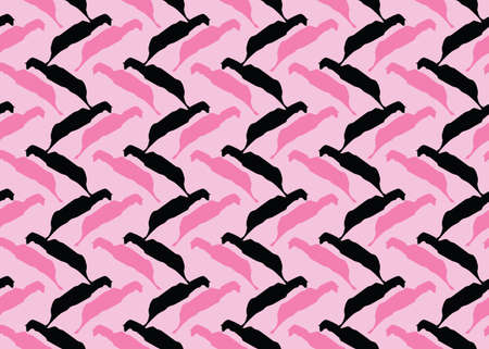 Vector texture background, seamless pattern. Hand drawn, pink and black colors.
