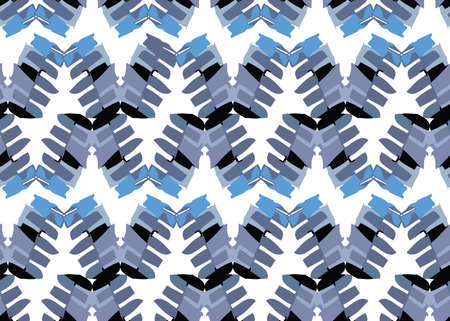 Vector texture background, seamless pattern. Hand drawn, blue, black and white colors.