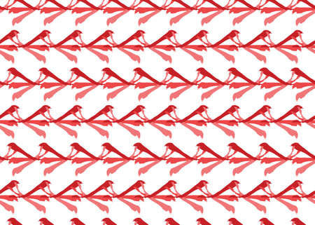 Vector texture background, seamless pattern. Hand drawn, red and white colors.のイラスト素材