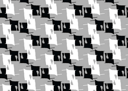 Vector texture background, seamless pattern. Hand drawn, grey, black and white colors.