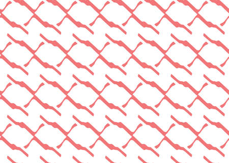 Vector texture background, seamless pattern. Hand drawn, red and white colors.のイラスト素材