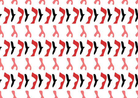 Vector texture background, seamless pattern. Hand drawn, red, black and white colors.