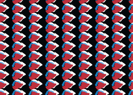 Vector texture background, seamless pattern. Hand drawn, red, blue, black and white colors.