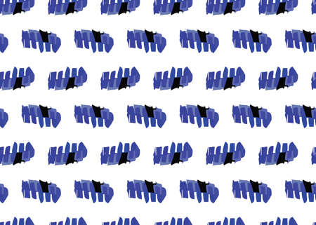 Vector texture background, seamless pattern. Hand drawn, blue, black and white colors.