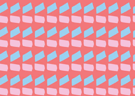 Vector texture background, seamless pattern. Hand drawn, red, pink and blue colors.