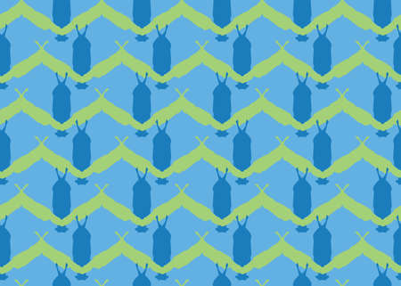 Vector texture background, seamless pattern. Hand drawn, blue and green colors.