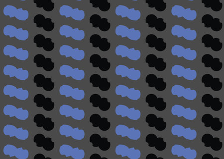 Vector texture background, seamless pattern. Hand drawn, black, grey and blue colors.のイラスト素材