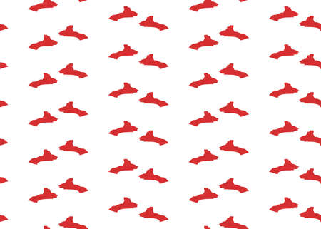 Vector texture background, seamless pattern. Hand drawn, red and white colors.のイラスト素材