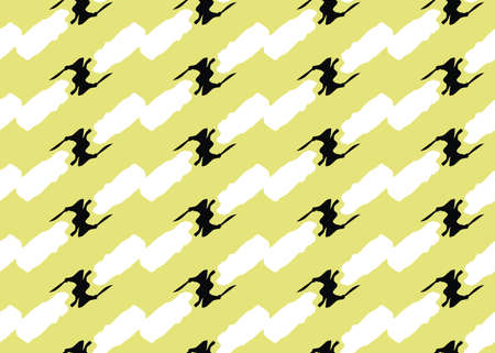Vector texture background, seamless pattern. Hand drawn, yellow, white and black colors.