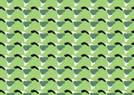 Vector texture background, seamless pattern. Hand drawn, green, white and black colors.