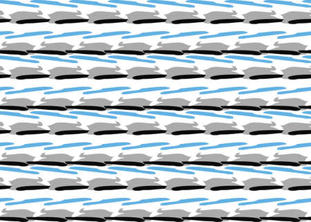 Vector texture background, seamless pattern. Hand drawn, blue, grey, black and white colors.のイラスト素材