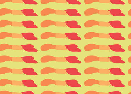 Vector texture background, seamless pattern. Hand drawn, yellow, orange and red colors.