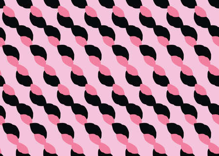 Vector texture background, seamless pattern. Hand drawn, pink and black colors.