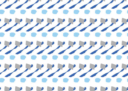 Vector texture background, seamless pattern. Hand drawn, blue, grey and white colors.のイラスト素材