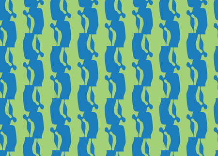 Vector texture background, seamless pattern. Hand drawn, blue and green colors.のイラスト素材