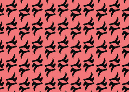 Vector texture background, seamless pattern. Hand drawn, red and black colors.のイラスト素材