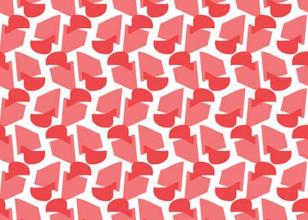 Vector texture background, seamless pattern. Hand drawn, red and white colors.のイラスト素材