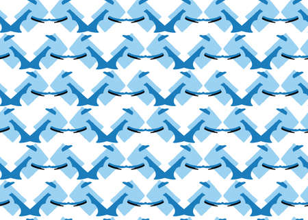 Vector texture background, seamless pattern. Hand drawn, blue, white and black colors.のイラスト素材
