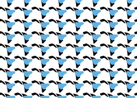 Vector texture background, seamless pattern. Hand drawn, blue, black and white colors.