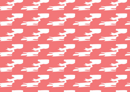 Vector texture background, seamless pattern. Hand drawn, red and white colors.のイラスト素材