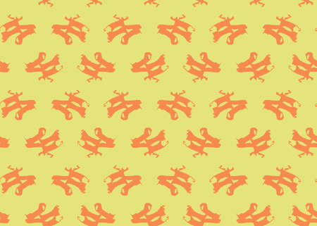 Vector texture background, seamless pattern. Hand drawn, yellow and orange colors.