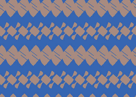 Vector texture background, seamless pattern. Hand drawn, blue and brown colors.