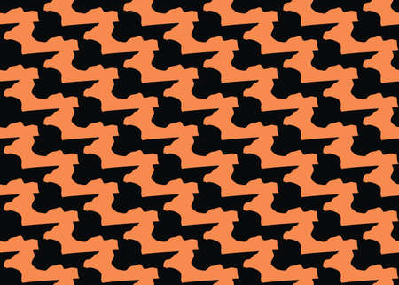 Vector texture background, seamless pattern. Hand drawn, orange and black colors.