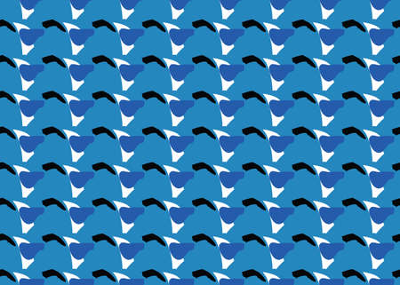 Vector texture background, seamless pattern. Hand drawn, blue, black and white colors.