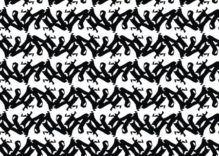 Vector texture background, seamless pattern. Hand drawn, black and white colors.のイラスト素材