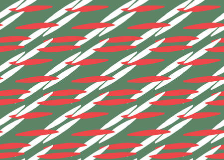 Vector texture background, seamless pattern. Hand drawn, green, red and white colors.のイラスト素材