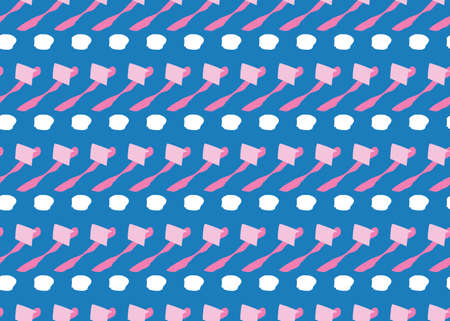 Vector texture background, seamless pattern. Hand drawn, blue, pink and white colors.のイラスト素材