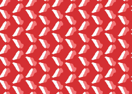 Vector texture background, seamless pattern. Hand drawn, red and white colors.のイラスト素材