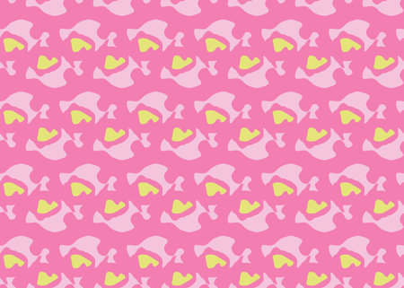 Vector texture background, seamless pattern. Hand drawn, pink and yellow colors.のイラスト素材